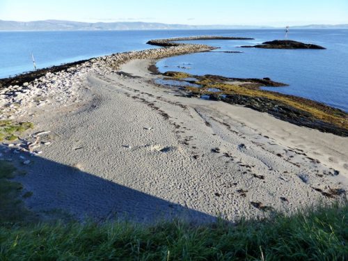 Der Strand von Munkholmen.